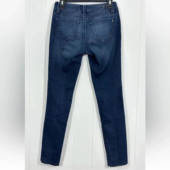 Cabi Skinny Jeans Mid Rise Dark Wash Stretch Denim Jeans Sz 4 style# 514 - Picture 4 of 8